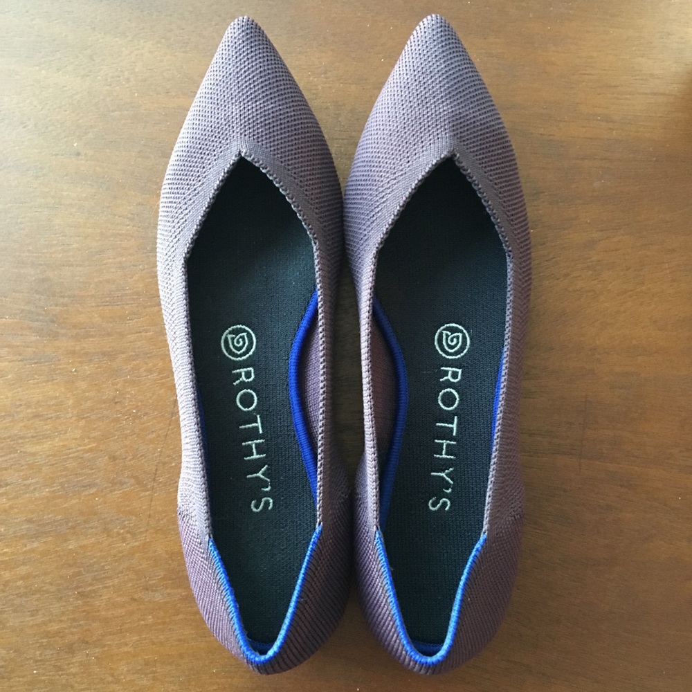 Rothy’s The Pointe flats size 8 in Port (discont)